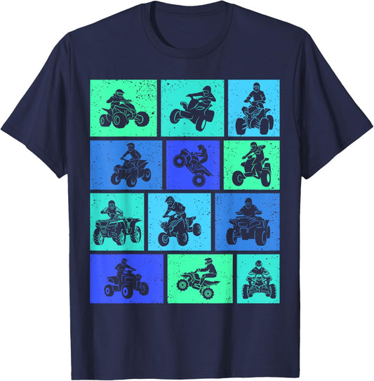 4 Wheeler ATV Kids Boys Men Quad T-Shirt - T-Shirt | Navy