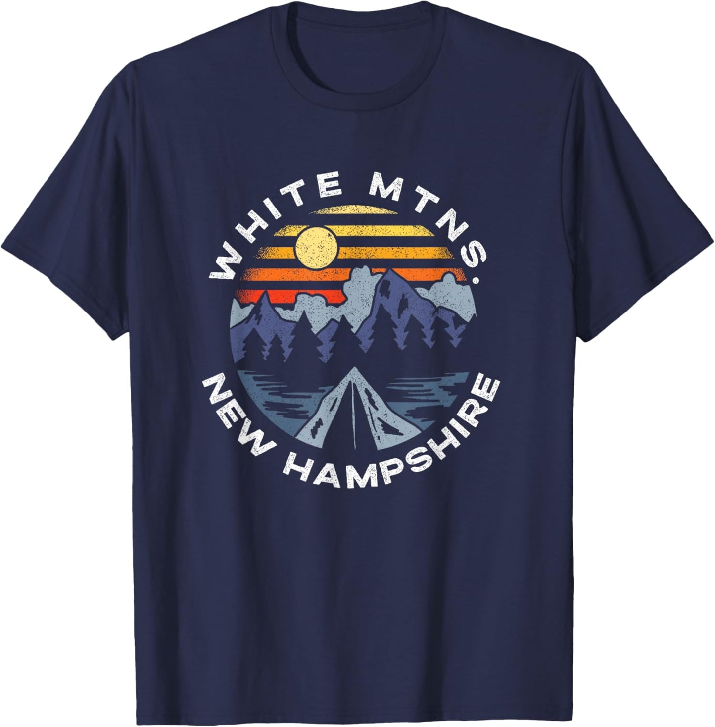 White Mountains New Hampshire Mountains Vacation Souvenir T-Shirt - T-Shirt | Navy