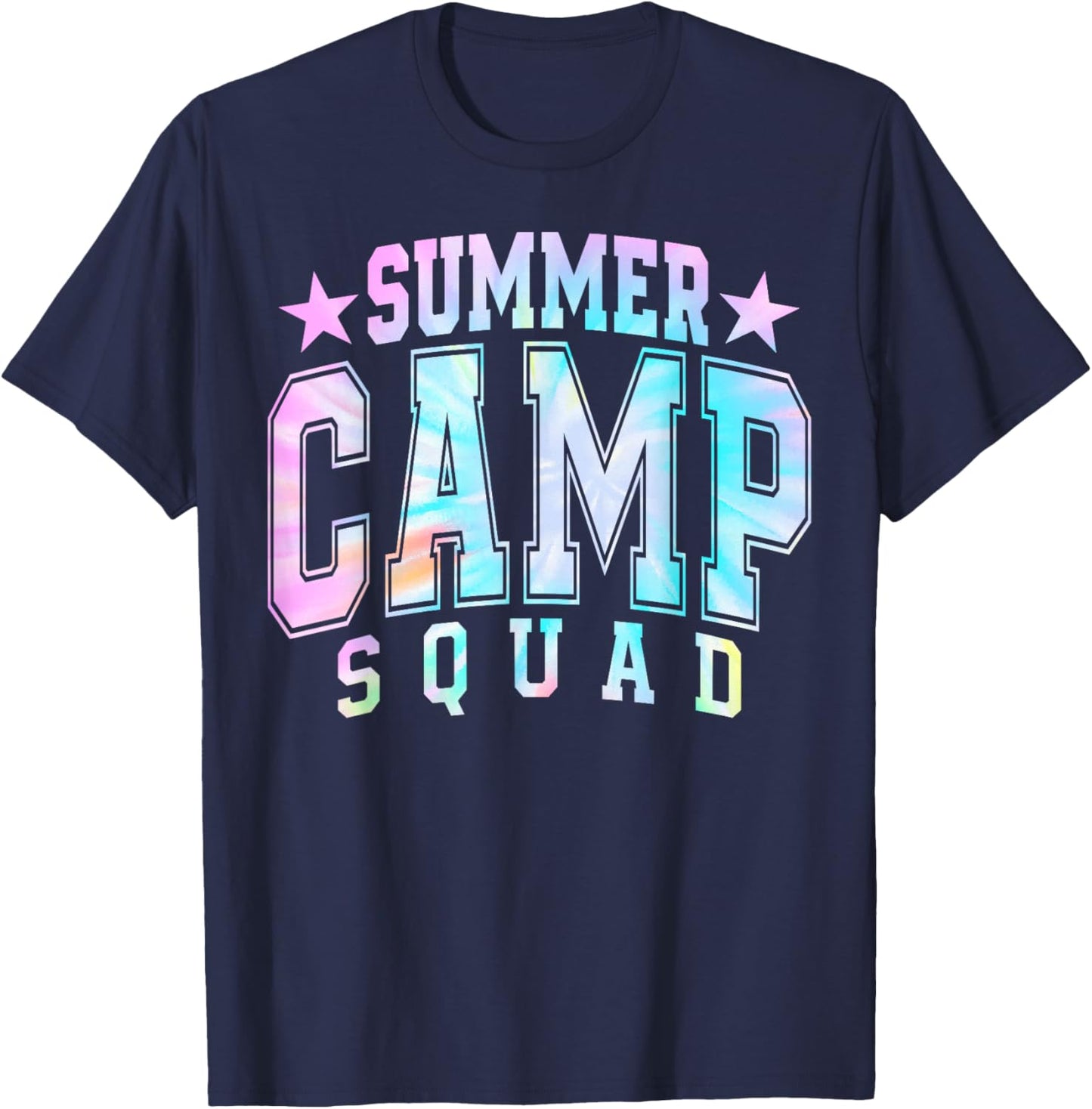 Tie Dye Summer Camp Best Friend Matching Bestie Squad BFF T-Shirt - T-Shirt | Navy