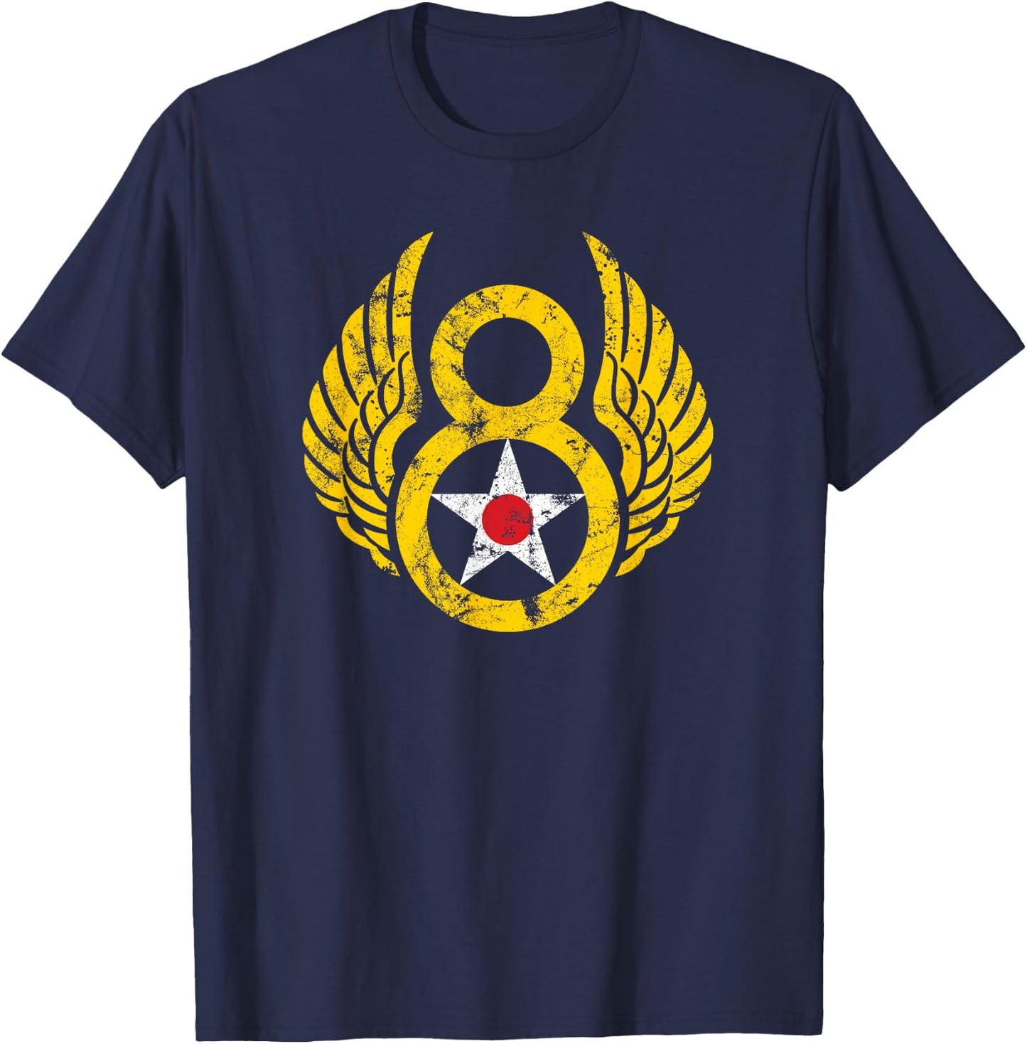 Mighty 8th - Eighth Air Force USAAF B-17 & B-24 Bomber Group T-Shirt - T-Shirt | Navy