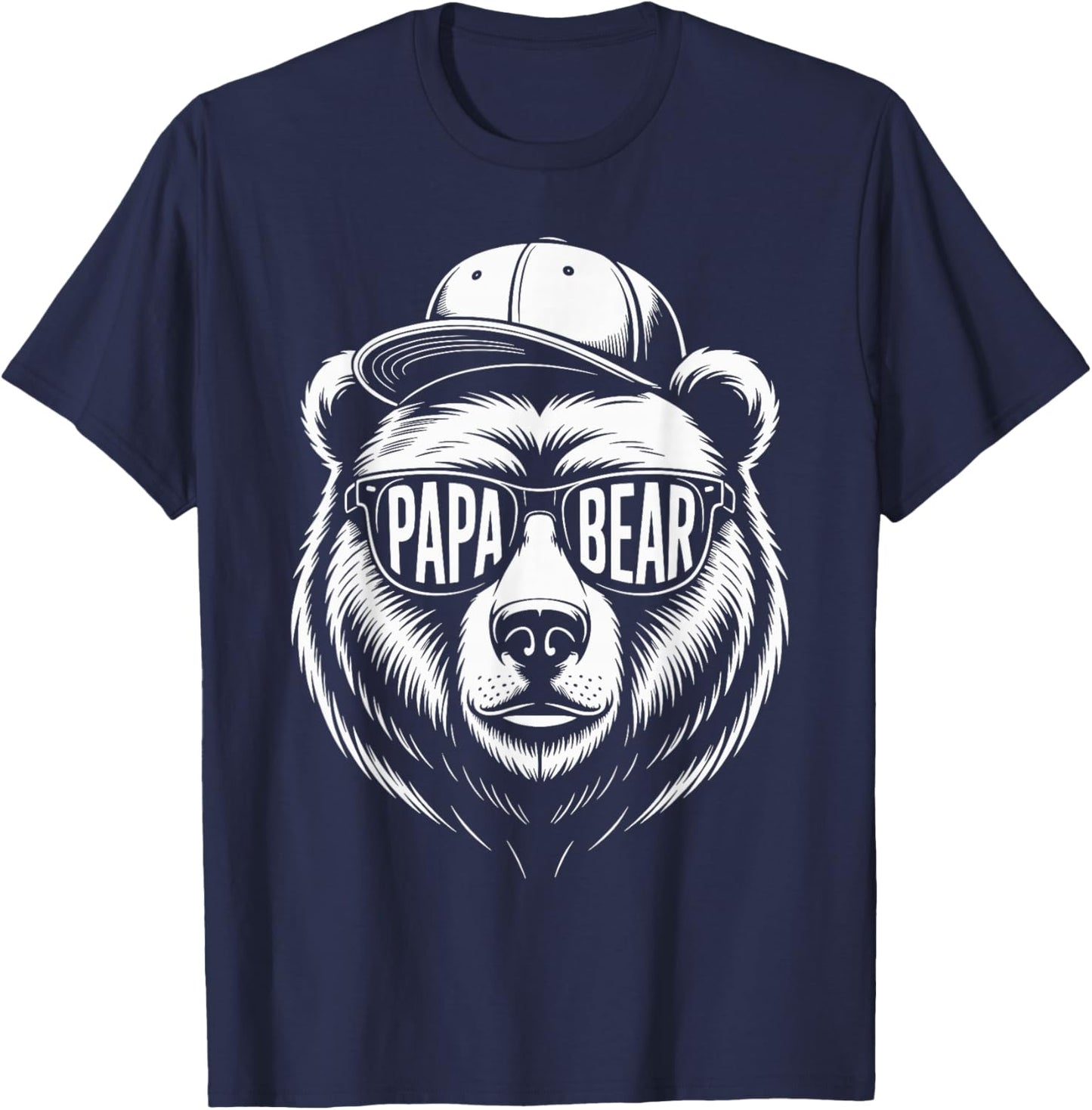 Baby Ankündigung Schlafshirt Werdender Bär Papa Vatertag T-Shirt - T-Shirt | Navy