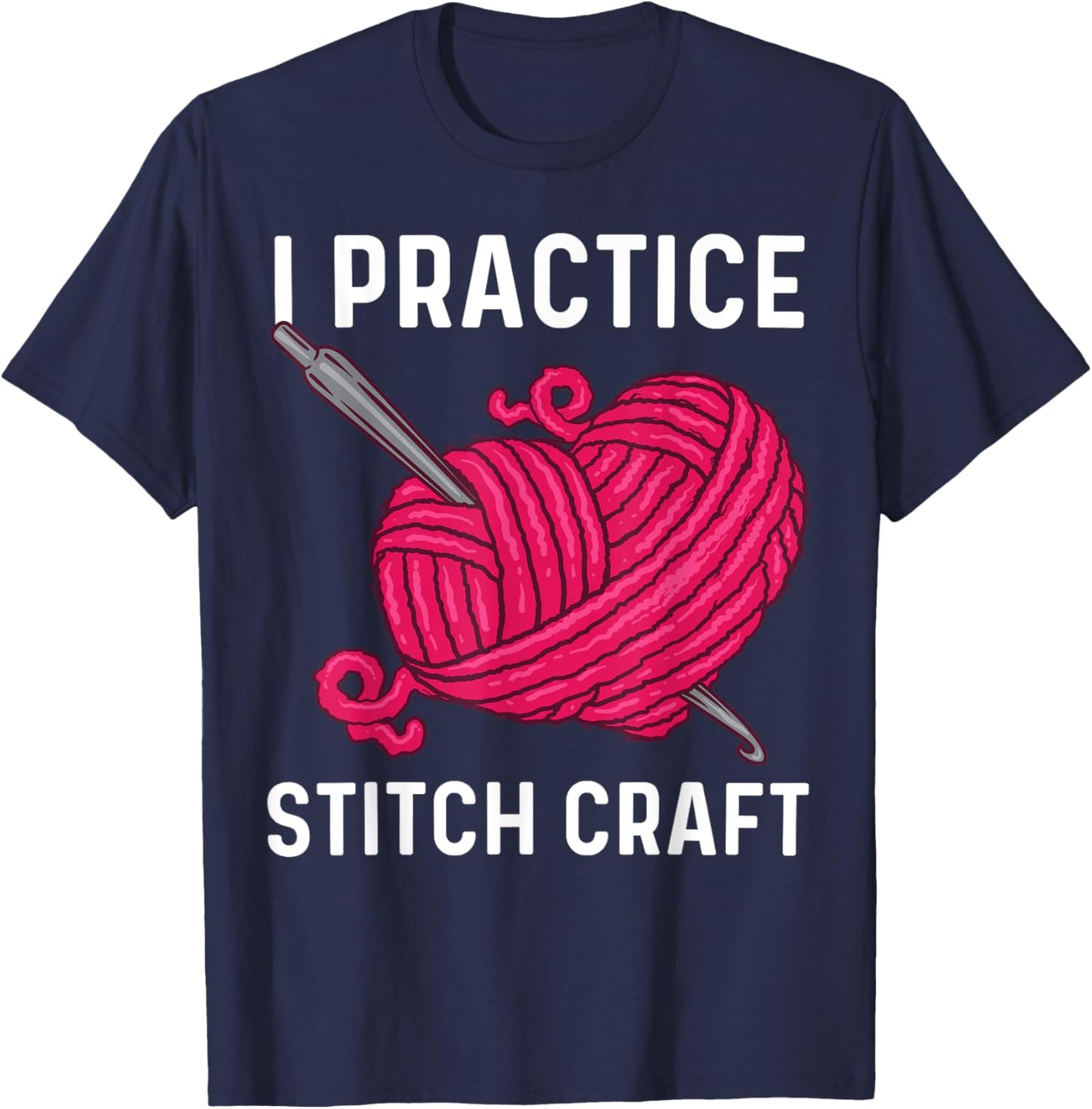 Best Crocheting Art Women Crocheter Crochet Lover T-Shirt - T-Shirt | Navy