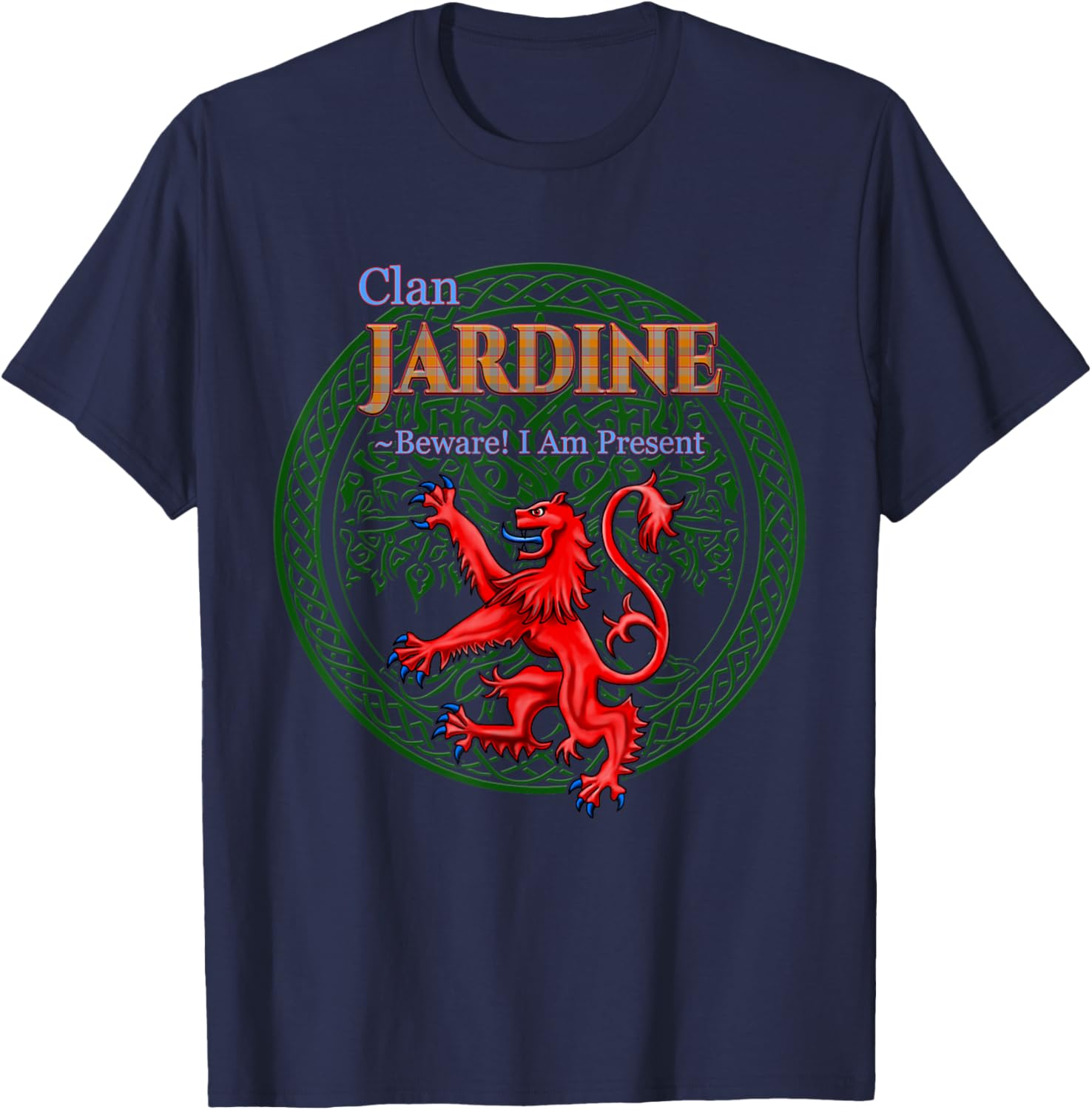 Jardine Scottish Clan Pride Family Motto T-Shirt - T-Shirt | Navy