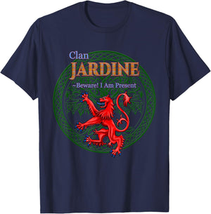 Jardine Scottish Clan Pride Family Motto T-Shirt - T-Shirt | Navy