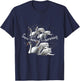 Seven Swans A Swimming, 12 Twelve Days Christmas, 7 Swan T-Shirt - T-Shirt | Navy