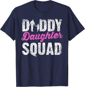 Daddy Daughter Squad Daughters Dad Matching Father Daughter T-Shirt - T-Shirt | Navy