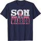 Son Of A Warrior Support Pink Fighter Breast Cancer T-Shirt - T-Shirt | Navy