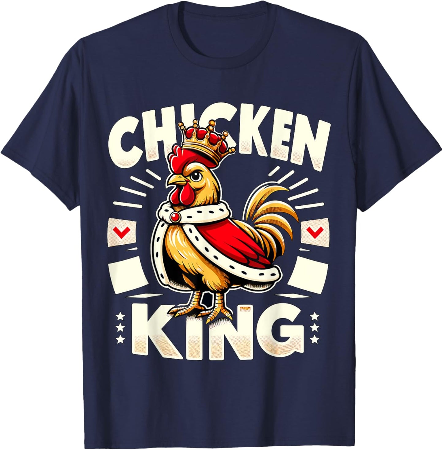 Chicken King Farmer T-Shirt - T-Shirt | Navy