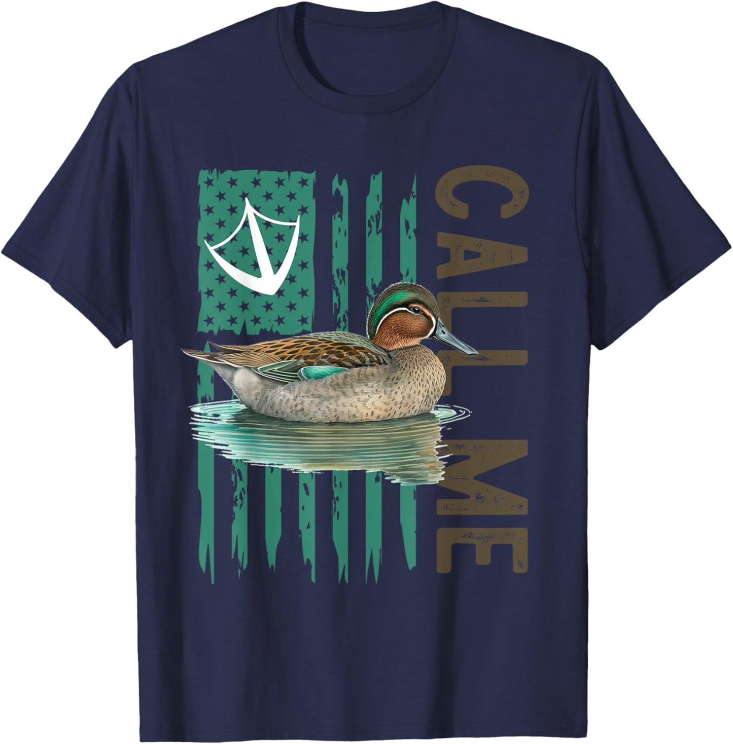 Call Me Teal Duck Hunter Hunting Season Cute Duck Hunting T-Shirt - T-Shirt | Navy