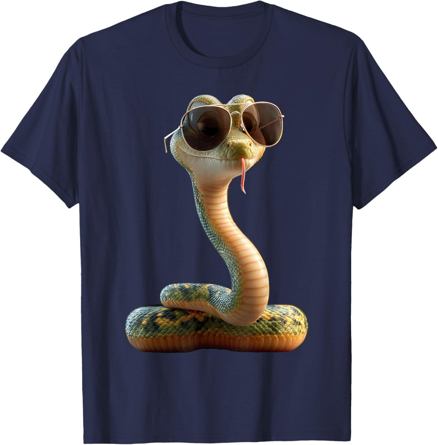 Schlange Python Kobra Mamba Klapperschlange Süße Schlangen T-Shirt - T-Shirt | Navy