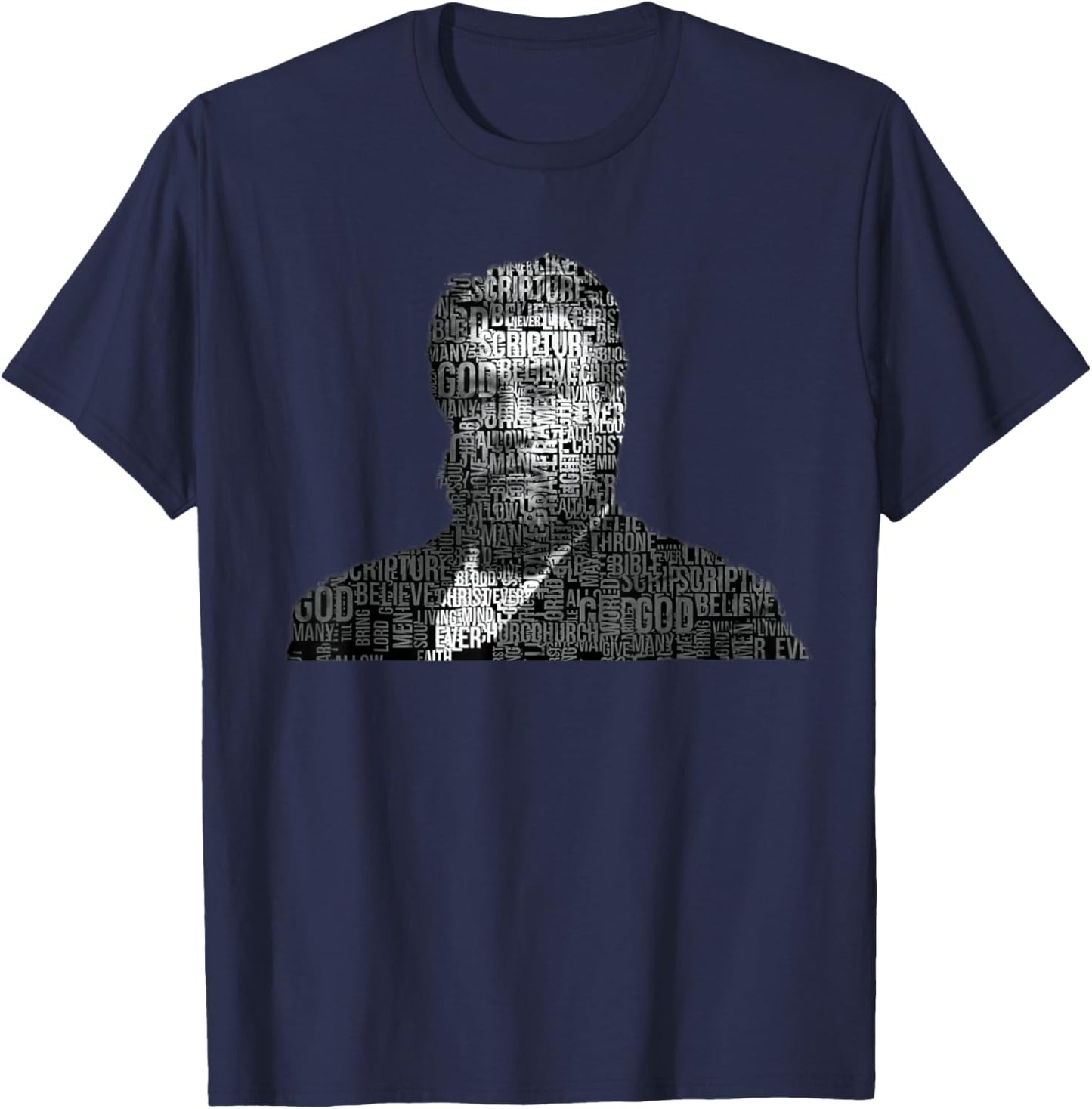 Charles Spurgeon Christian Preacher Word Cloud T-Shirt - T-Shirt | Navy