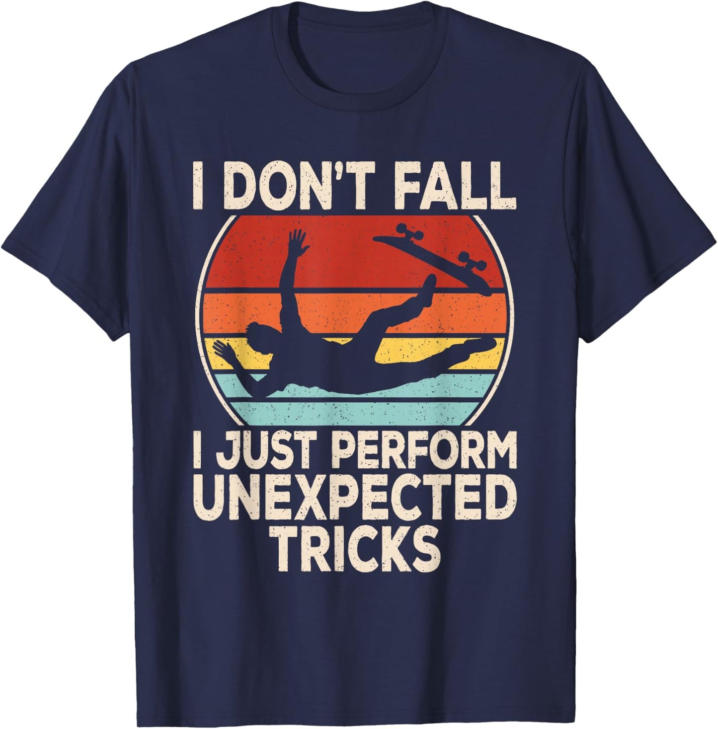 Funny Skater Skateboard Retro Skating Lover Men Boys Kids T-Shirt - T-Shirt | Navy