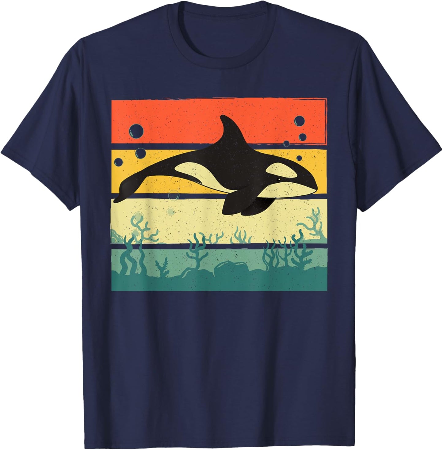 Cool Orca Design Women Kids Killer Whale Orca Lover T-Shirt - T-Shirt | Navy