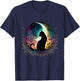 Galaxy Cat Moon – Mystical Space Cat T-Shirt - T-Shirt | Navy