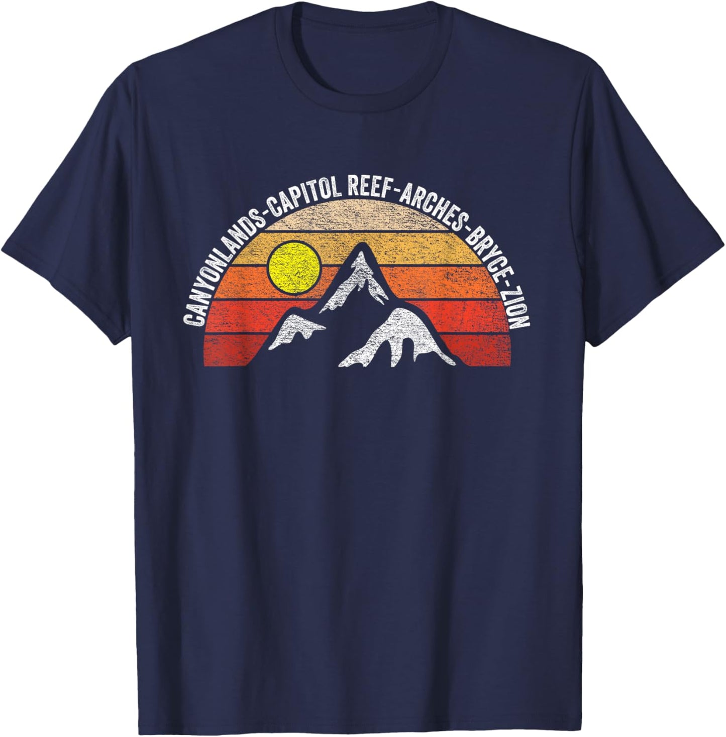 Vintage Utah Souvenir Big 5 Utah Mighty Five National Park T-Shirt - T-Shirt | Navy