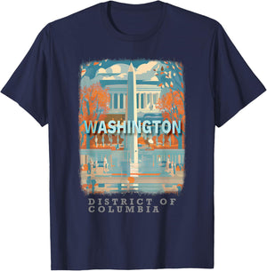 Washington DC DC Monumental Majesty SD741 T-Shirt - T-Shirt | Navy