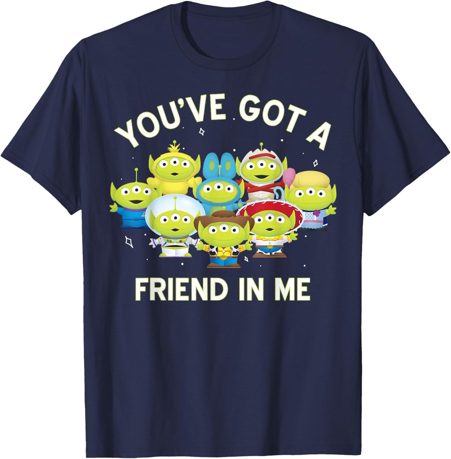 Disney Pixar Aliens Toy Story You've Got A Friend In Me T-Shirt - T-Shirt | Navy
