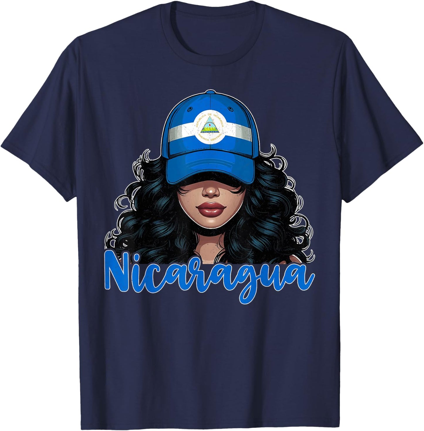 Nicaraguan Girl Nicaragua Flag Proud Nicaragüense Women T-Shirt - T-Shirt | Navy
