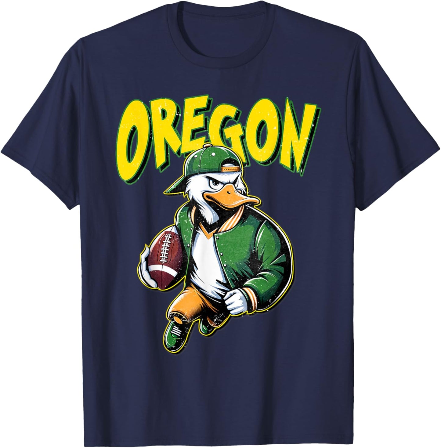 Classic State of Oregons Football Spirit Evergreen Sports T-Shirt - T-Shirt | Navy