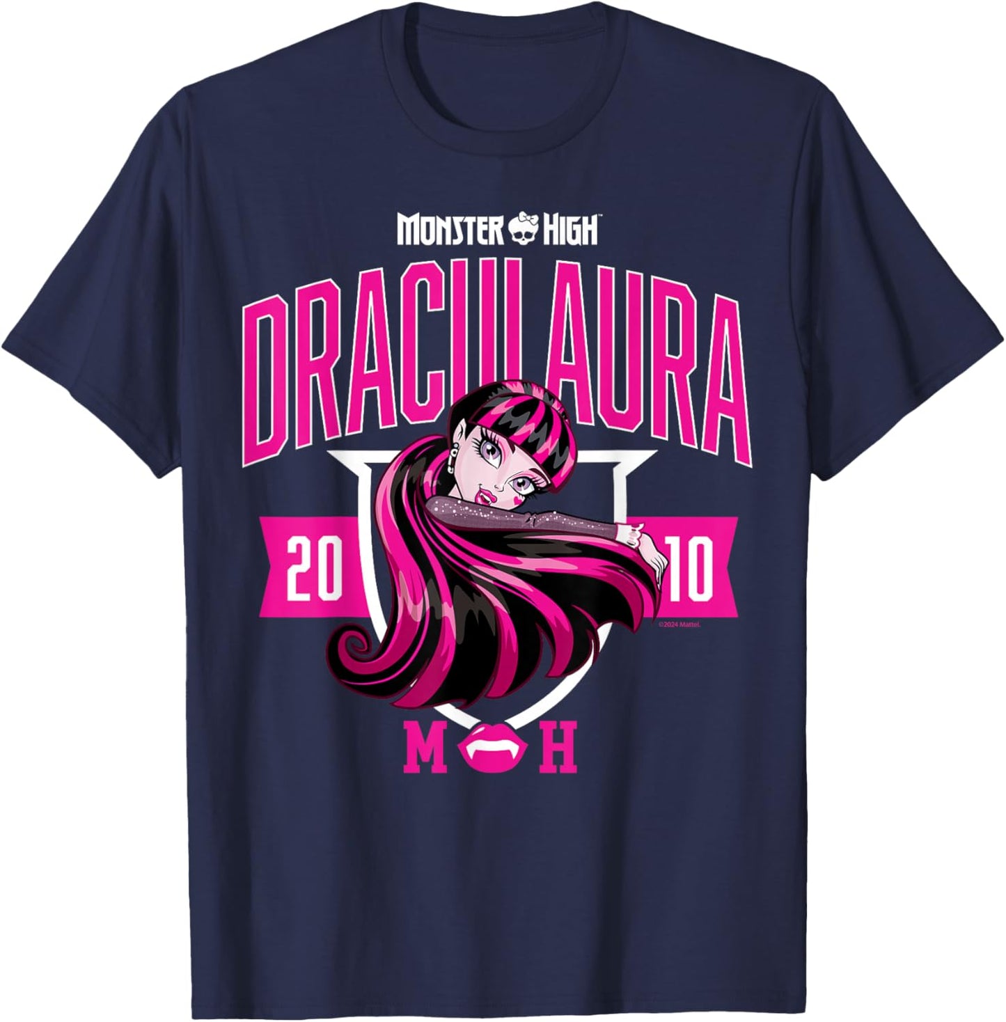 Monster High -Draculaura Collegiate T-Shirt - T-Shirt | Navy