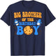 Big Brother Of The Birthday Boy Milk and Cookies Lover T-Shirt - T-Shirt | Navy