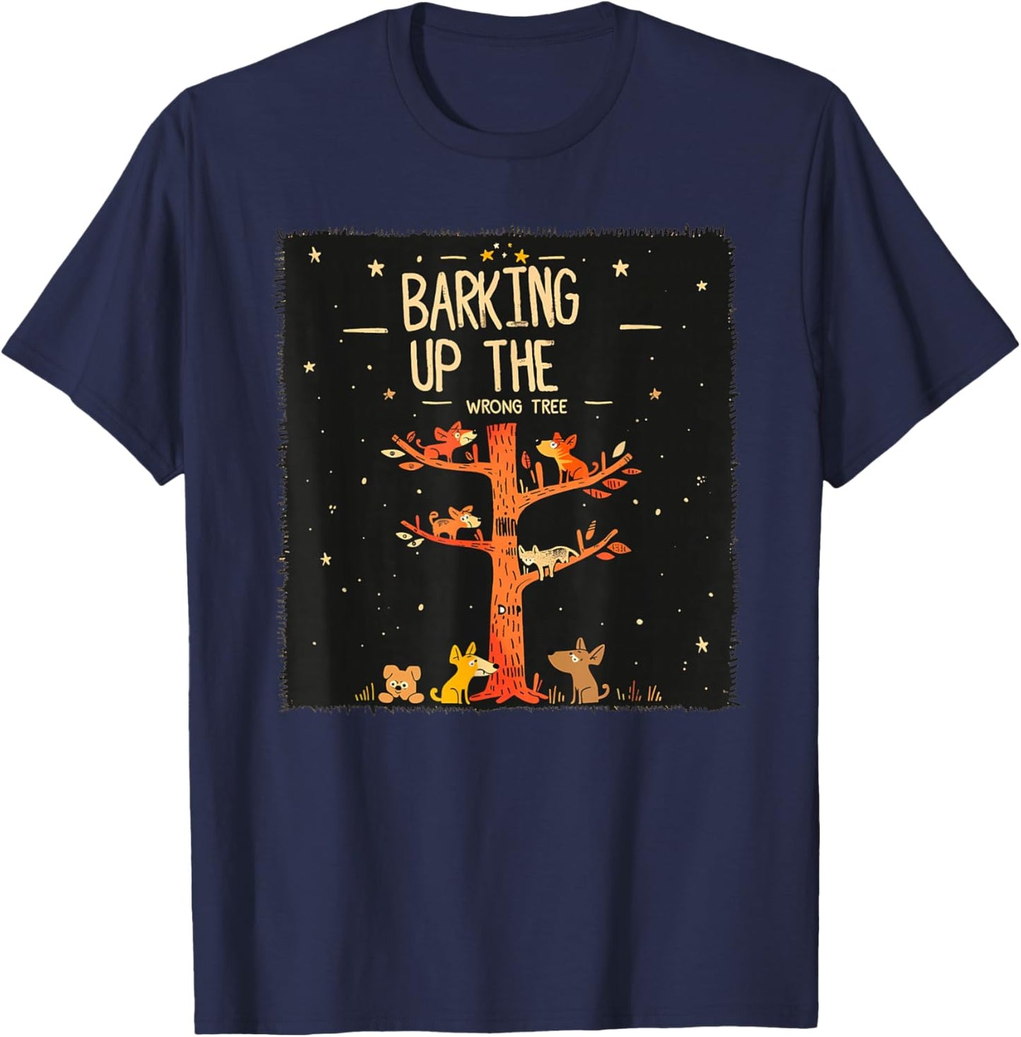 Funny Tree and Dog Idiom Costume for Speech Lovers T-Shirt - T-Shirt | Navy