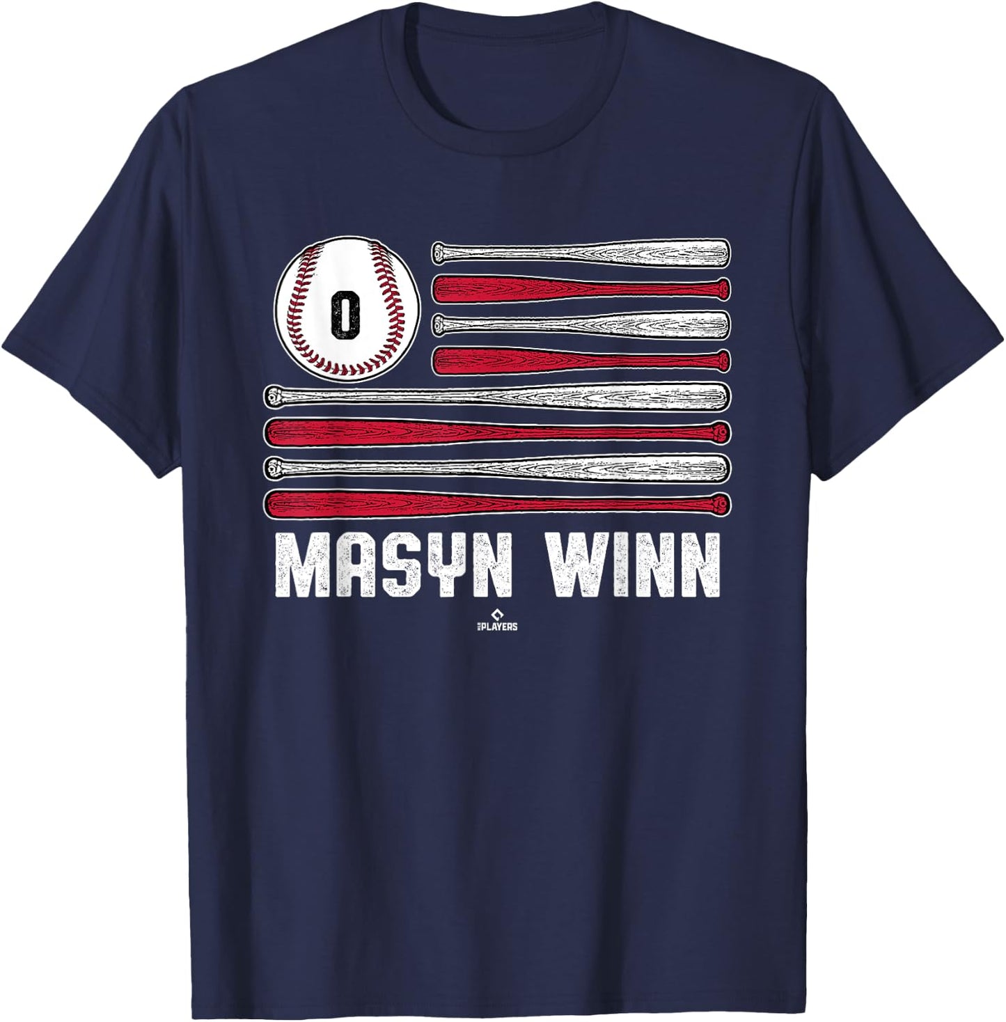 Baseball American Flag Masyn Winn St Louis Baseball MLBPA T-Shirt - T-Shirt | Navy