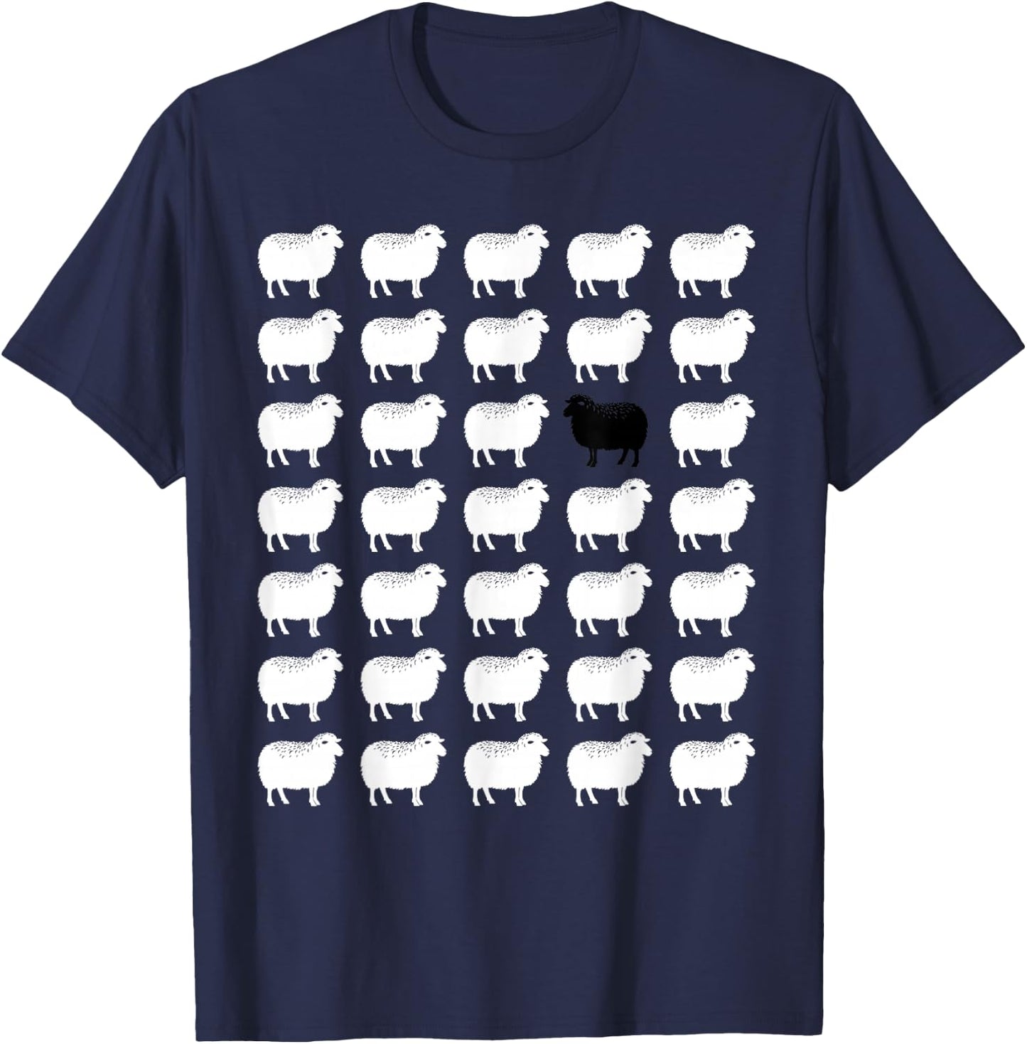 Memorabilia Sheep That Is Black and White other Sheep T-Shirt - T-Shirt | Navy