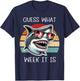 Vintage Shark 2025 Week Guess What Week It Is Shark Lover T-Shirt - T-Shirt | Navy