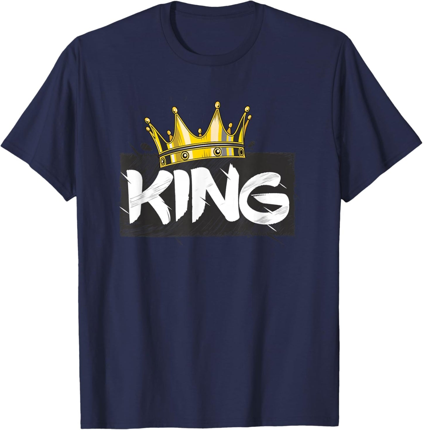 Crown with writing KING T-Shirt - T-Shirt | Navy