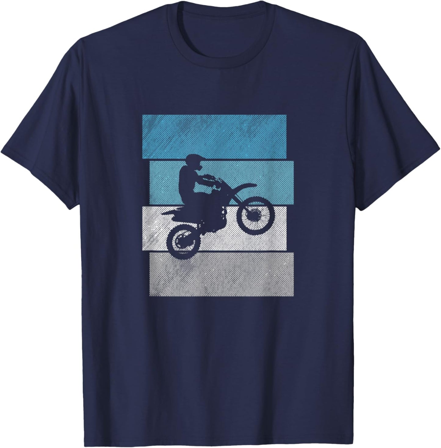 Vintage Motocross Design Retro Sunset MX Supercross T-Shirt - T-Shirt | Navy