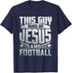 This Guy Runs On Jesus And Football T-Shirt - T-Shirt | Navy