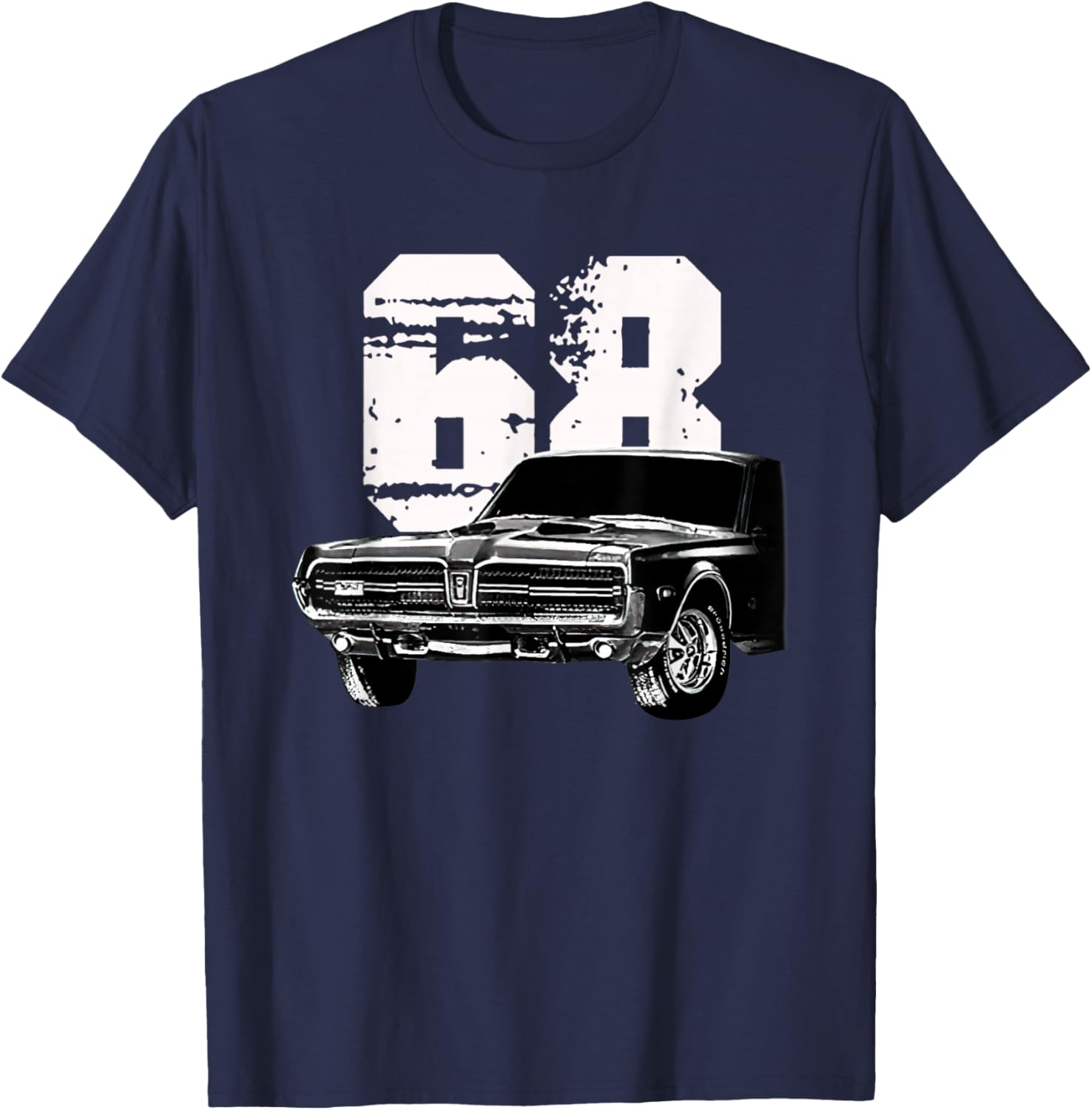1968 68 Mercury classic Cougar Vinatge cars T-Shirt - T-Shirt | Navy