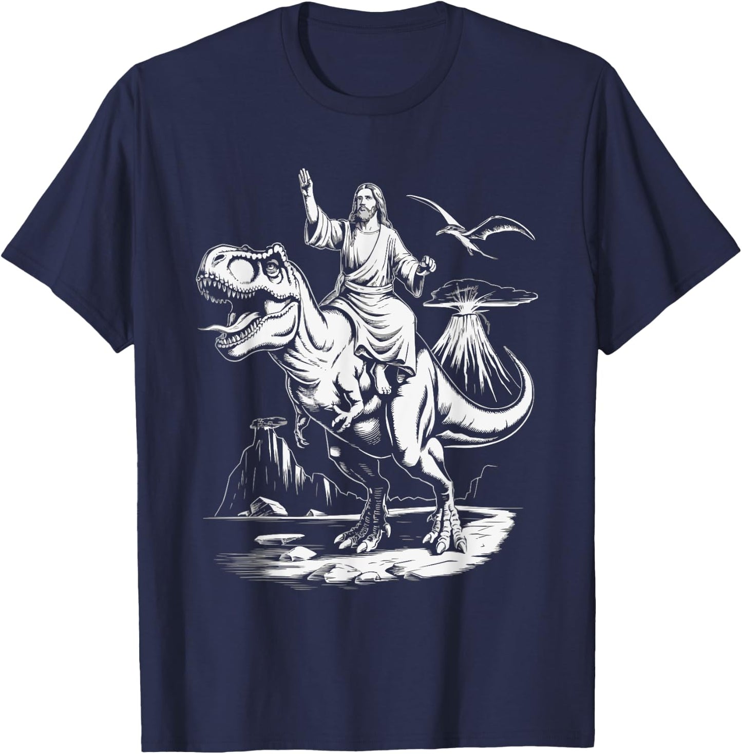 Funny Jesus Christ Religious Christian Believer Christianity T-Shirt - T-Shirt | Navy
