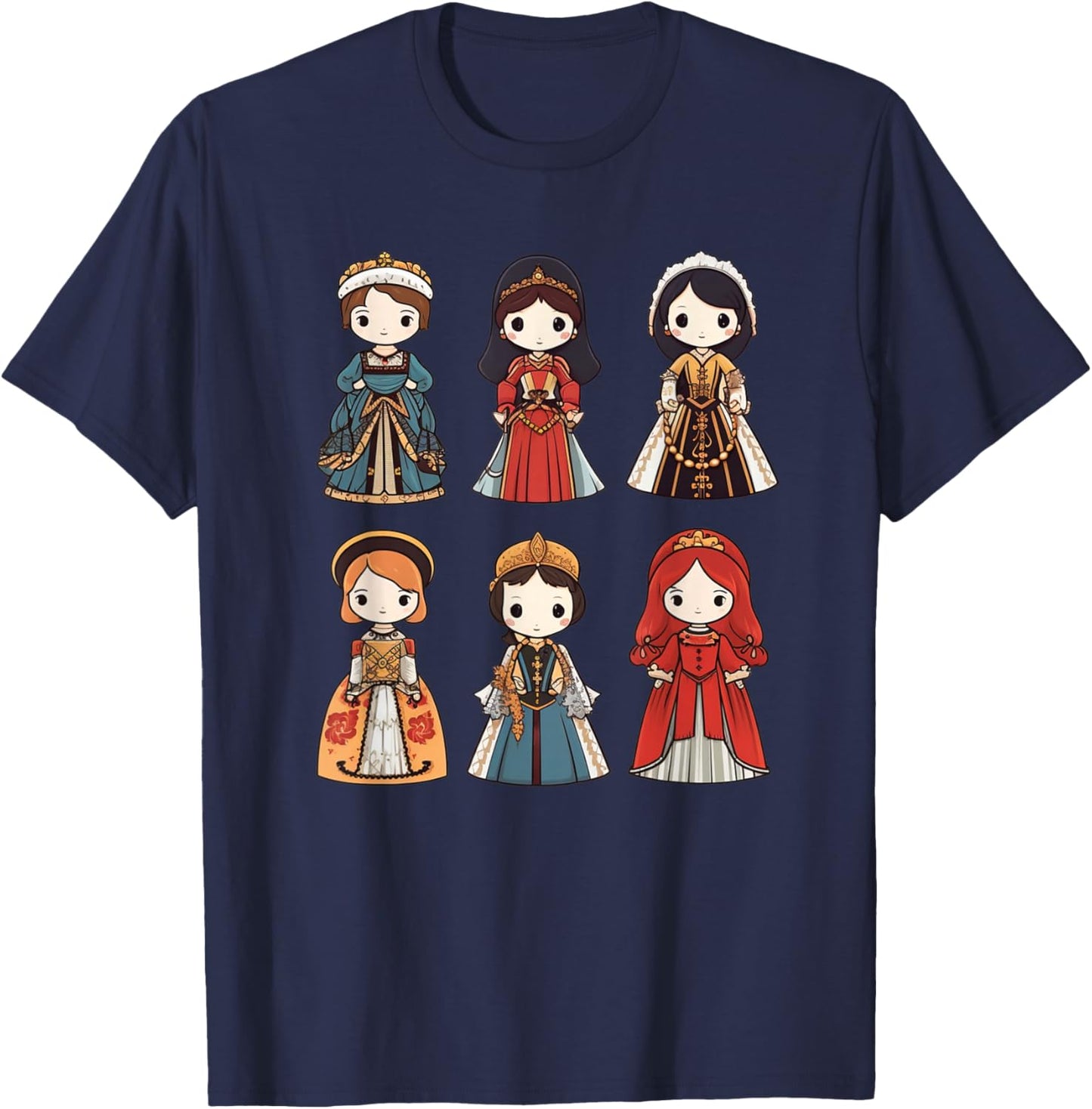 Six Wives of Henry VIII Musical Theatre Theater Musicals T-Shirt - T-Shirt | Navy