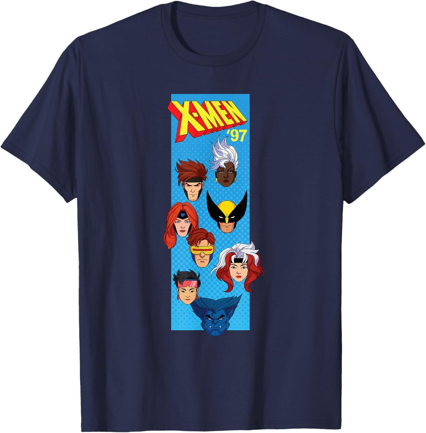 Marvel Studios X-Men '97 Animated Series Vertical Box Team T-Shirt - T-Shirt | Navy