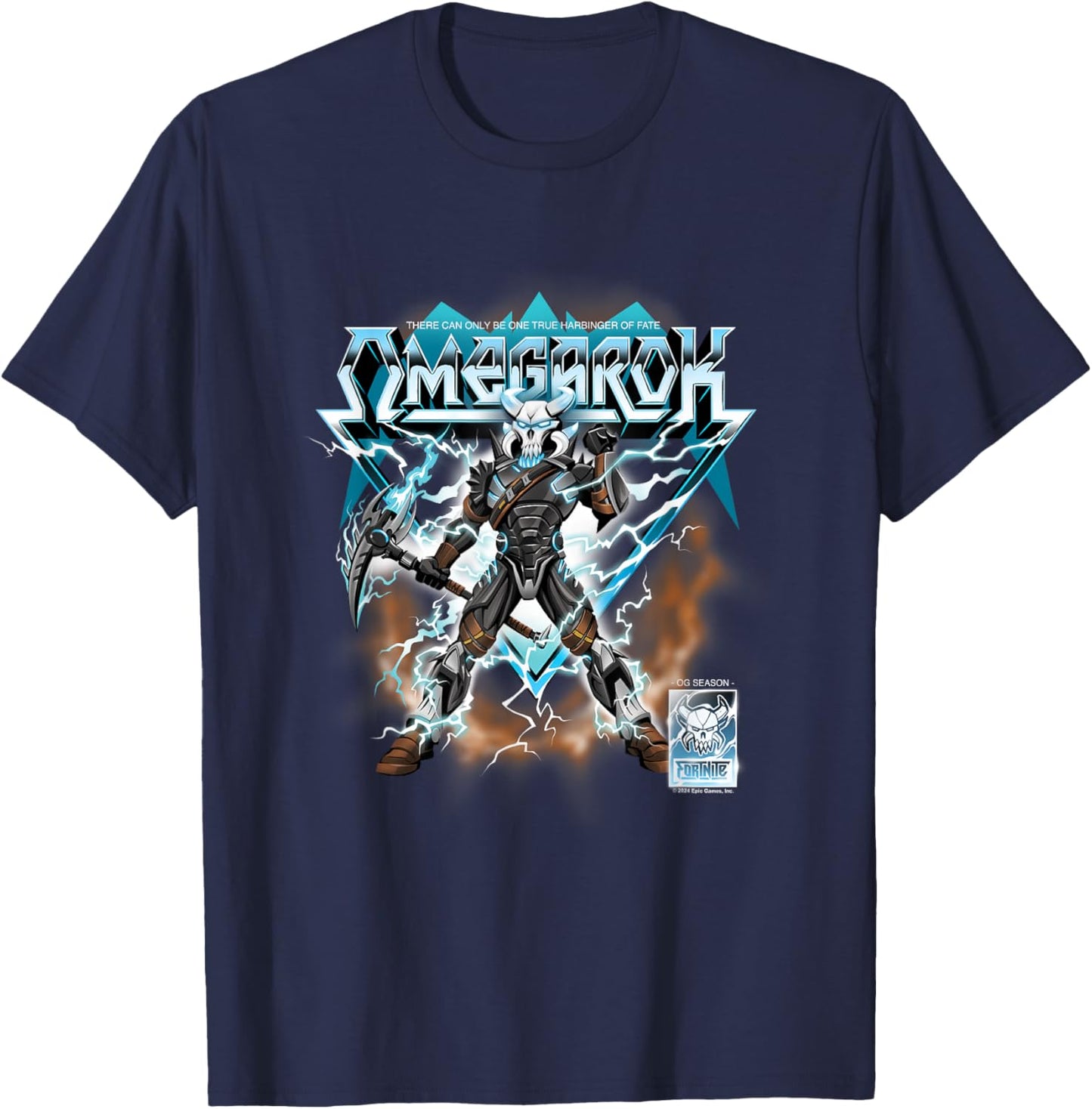 Fortnite Omegarok True Harbinger Of Fate T-Shirt - T-Shirt | Navy