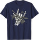 Skeleton Rock Hand Drumming Cool Skeleton Drummer Drumsticks T-Shirt - T-Shirt | Navy