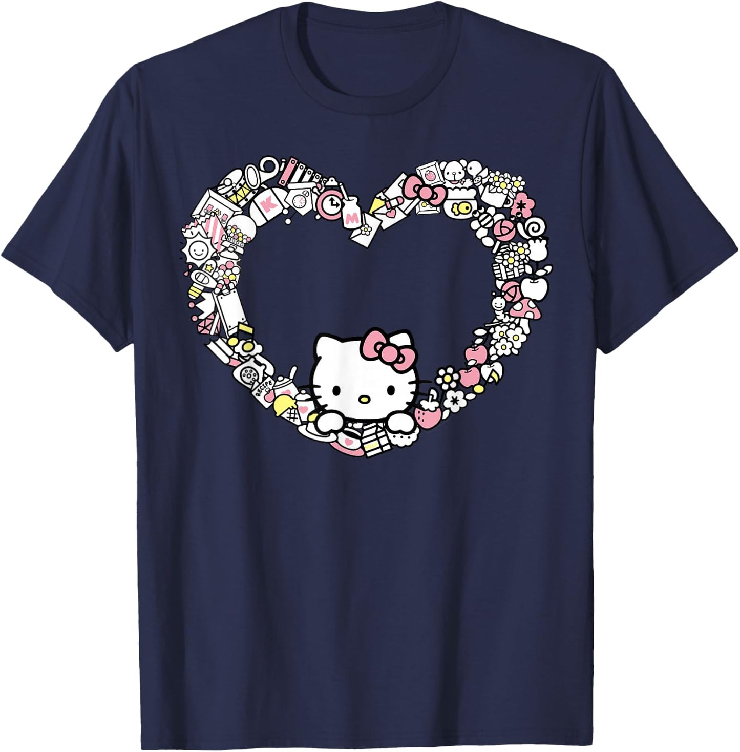 Hello Kitty Heart Favorite Things T-Shirt - T-Shirt | Navy