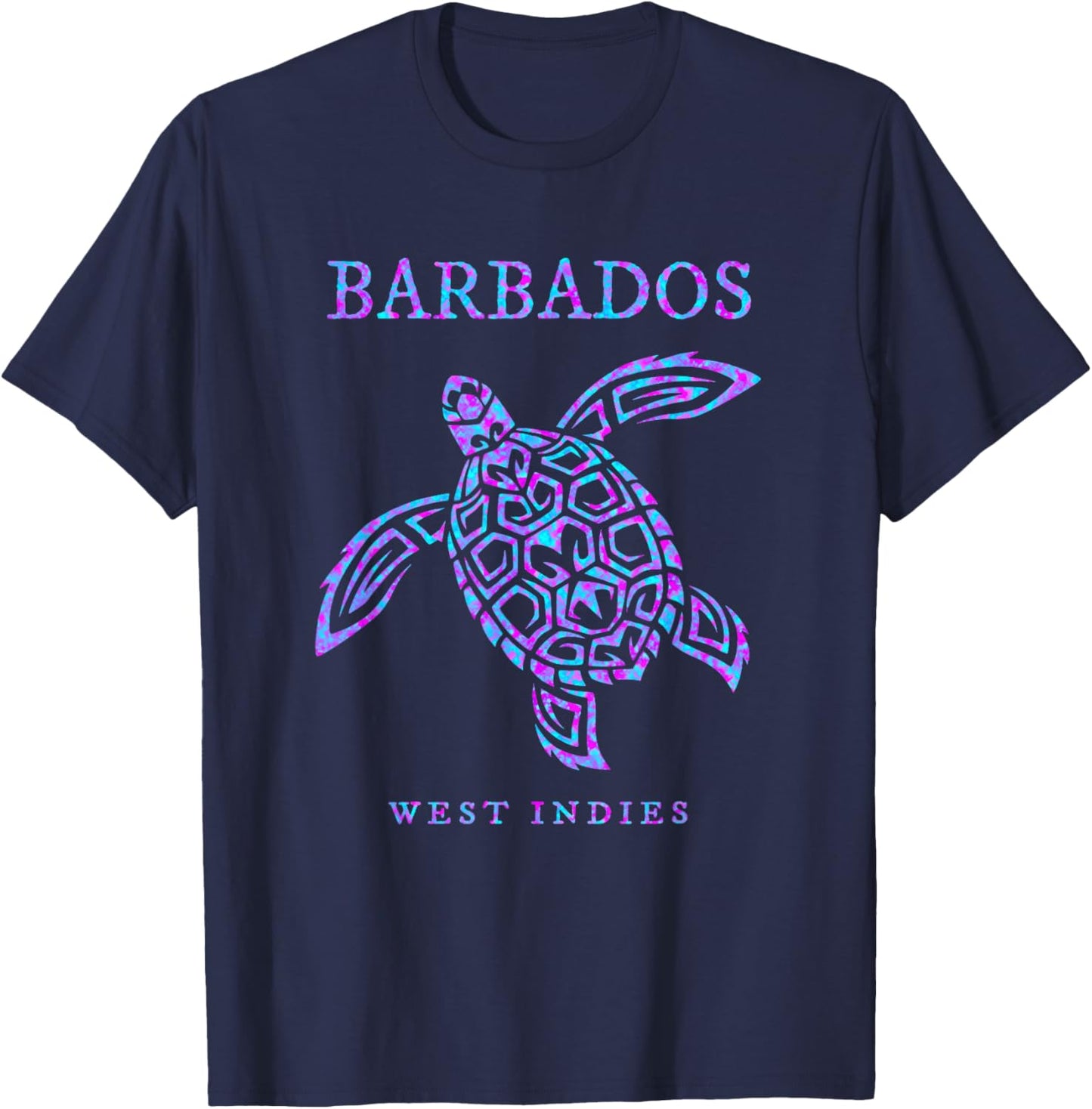 Barbados Sea Turtle Beach Vacation Souvenir T-Shirt - T-Shirt | Navy