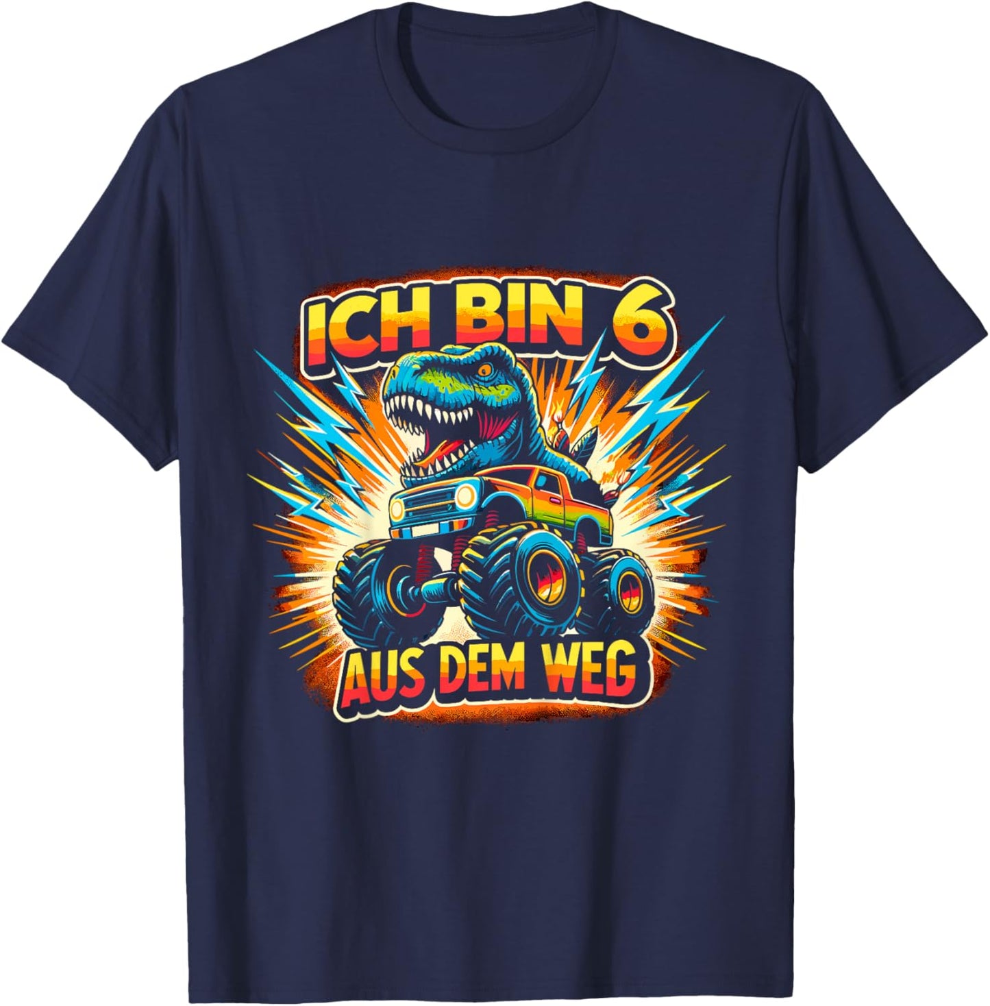 Kinder Ich bin 6 6. Geburtstag Junge Sechs Jahre Jungs T-Shirt - T-Shirt | Navy