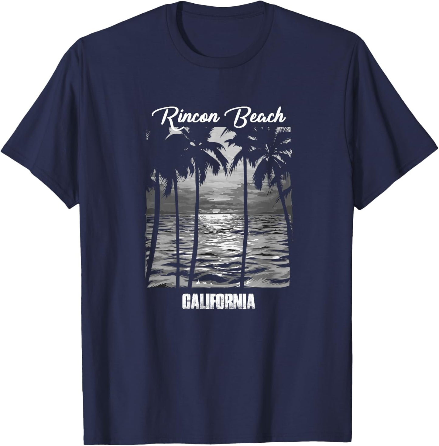 Rincon Beach Souvenir - California Reminder T-Shirt - T-Shirt | Navy
