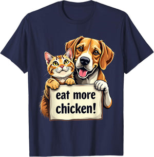 They're Eating the Dogs Cats Eat More Chicken Funny Trump T-Shirt - T-Shirt | Navy