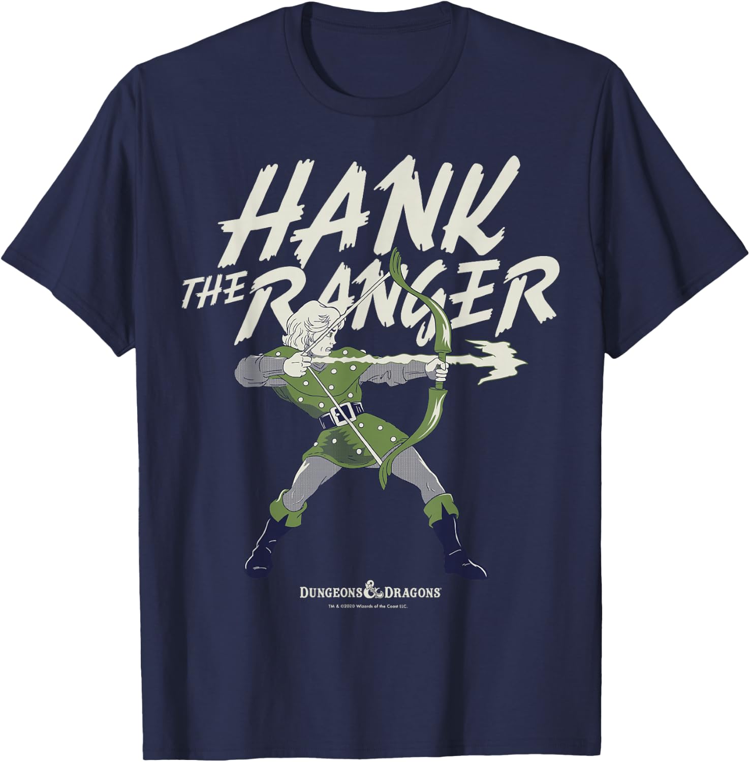 Dungeons & Dragons Hank The Ranger Portrait T-Shirt - T-Shirt | Navy