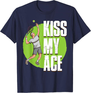 Kiss My Ace Tennis T-Shirt - T-Shirt | Navy