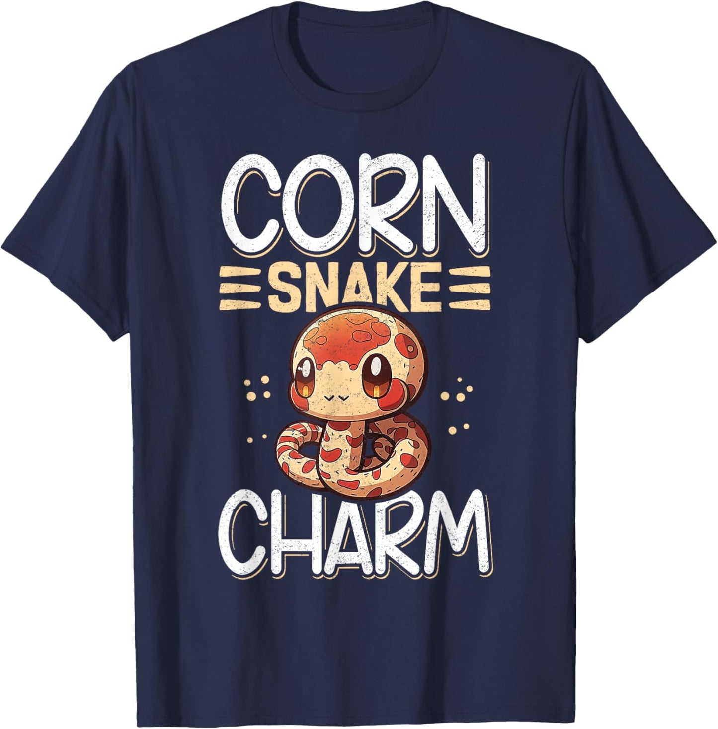 Corn Snake Charm Grass Snake Reptile T-Shirt - T-Shirt | Navy