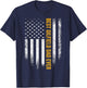 Vintage USA American Flag Best Oilfield Dad Ever Funny Gift Women Men T-Shirt - T-Shirt | Navy