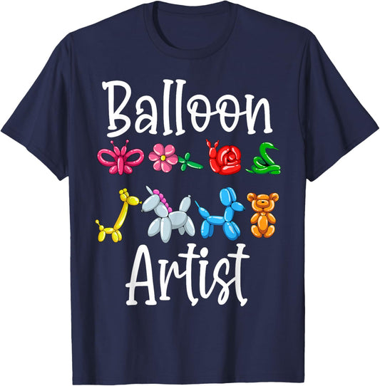 Funny Balloon Artist Twister Animal Twisting Balloons Lovers T-Shirt - T-Shirt | Navy