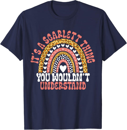 Funny Scarlett Name Funny Scarlett Birthday Quote Scarlett T-Shirt - T-Shirt | Navy