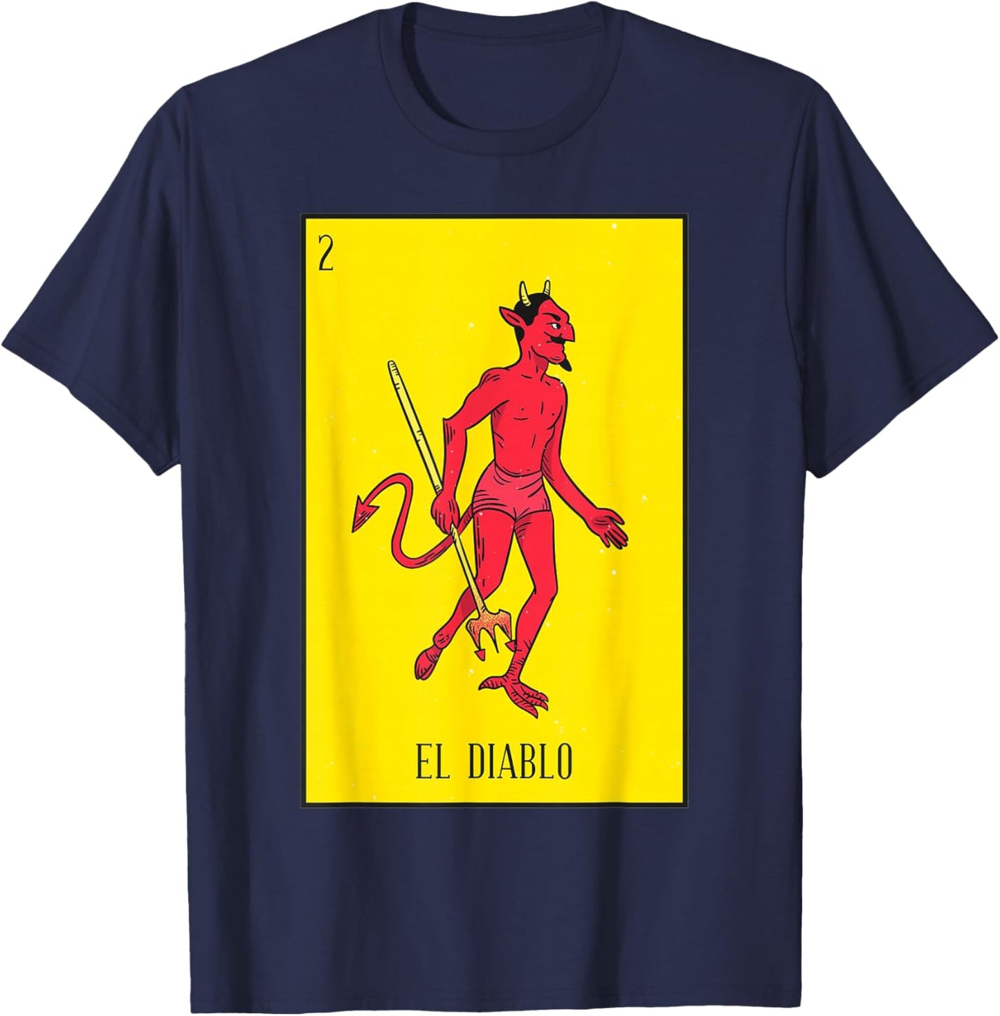 el diablo Mexican Lottery culture T-Shirt - T-Shirt | Navy